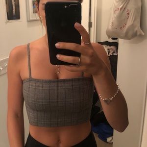 plaid crop top